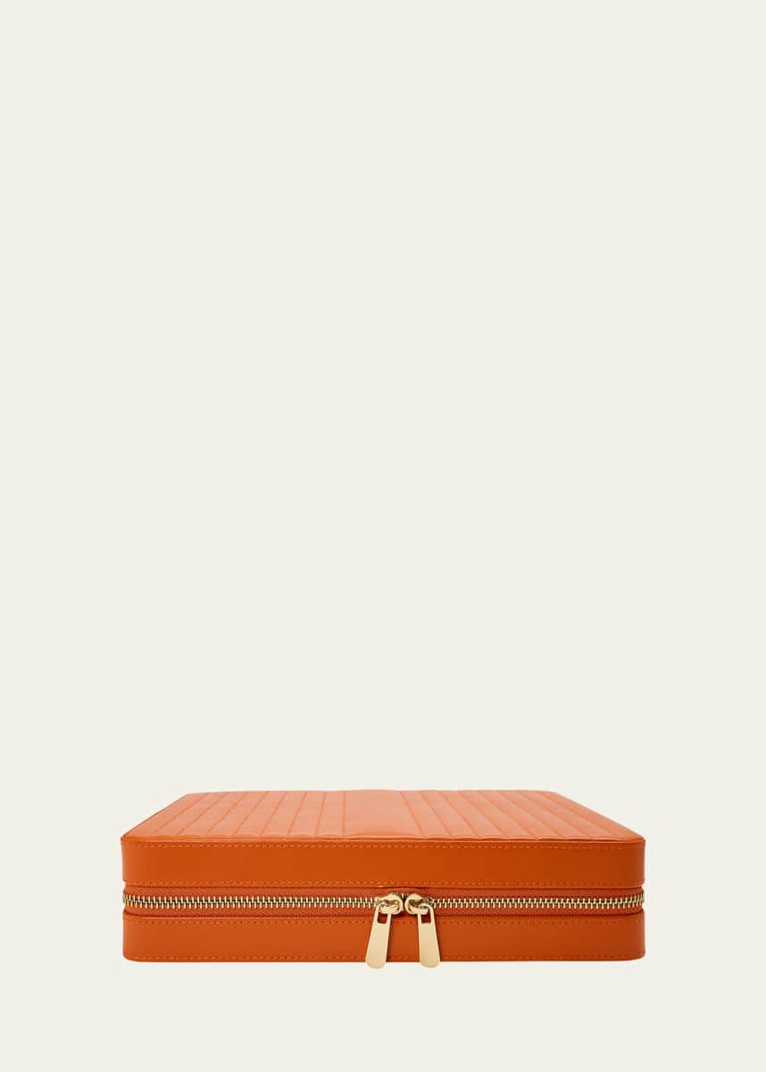 WOLF Maria Large Quilted Zip Jewelry Case