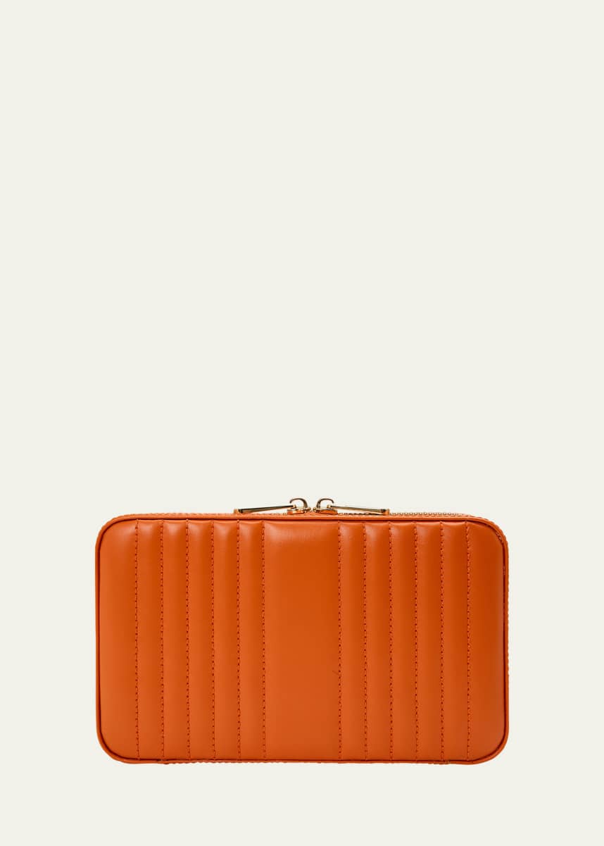 WOLF Maria Rectangle Quilted Zip Jewelry Case