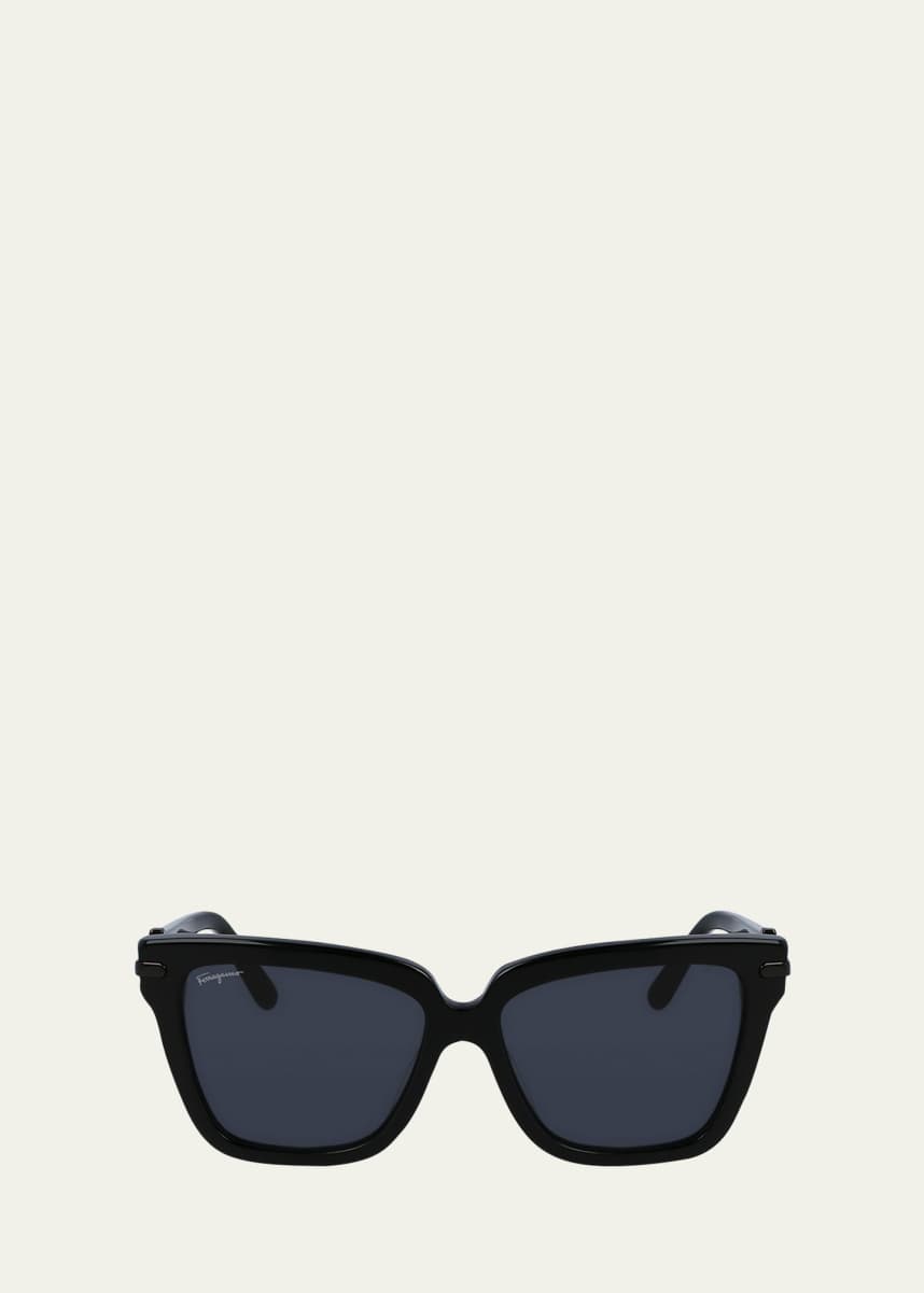 Ferragamo Gancini Square Acetate Sunglasses