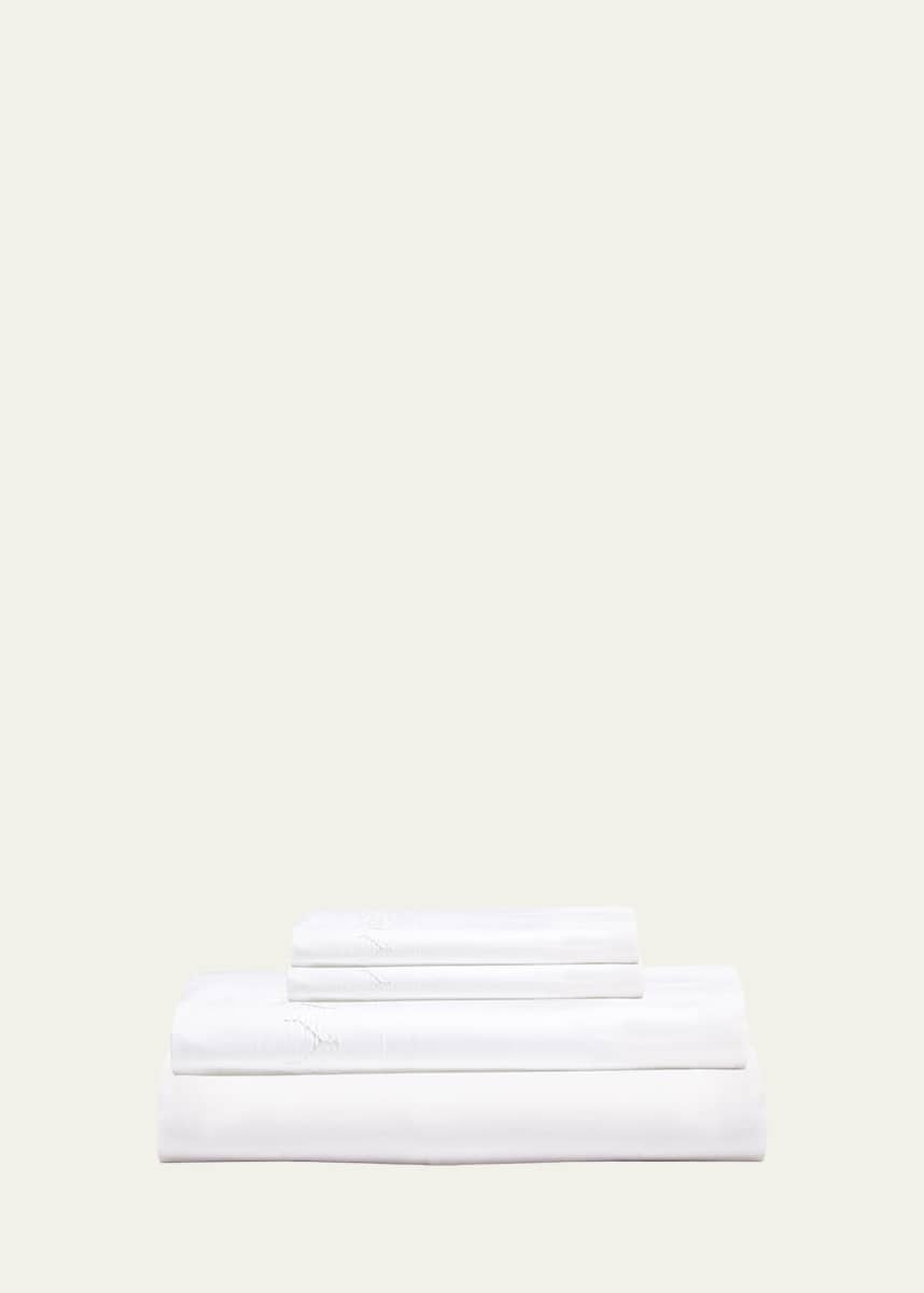 John Robshaw Stitched White King Sheet Set