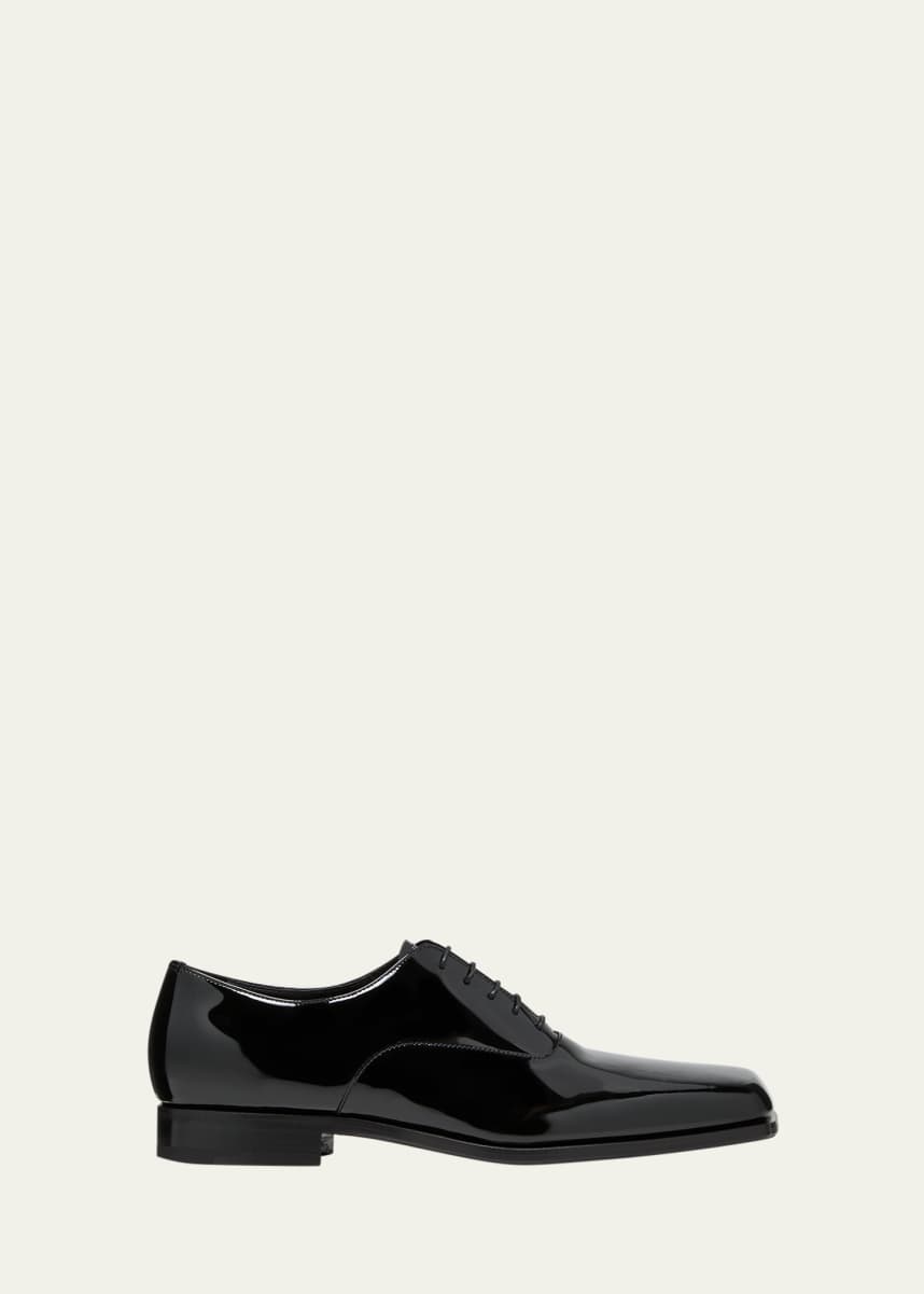 Prada Men's Jokoto Patent Leather Oxfords