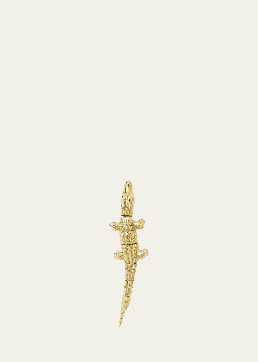 Bibi van der Velden 18K Yellow Gold Alligator Convertible Earring with Diamonds