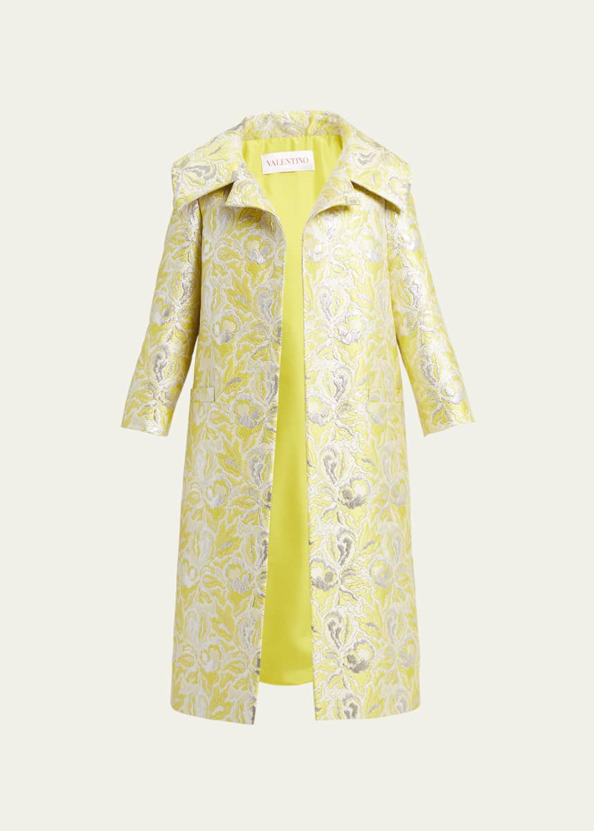 Valentino Garavani Iris Brocade Peacoat