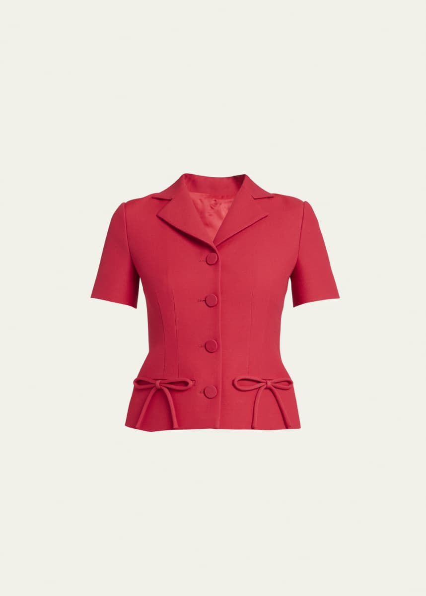 Valentino Garavani Crepe Couture bow-detail miniskirt - Red