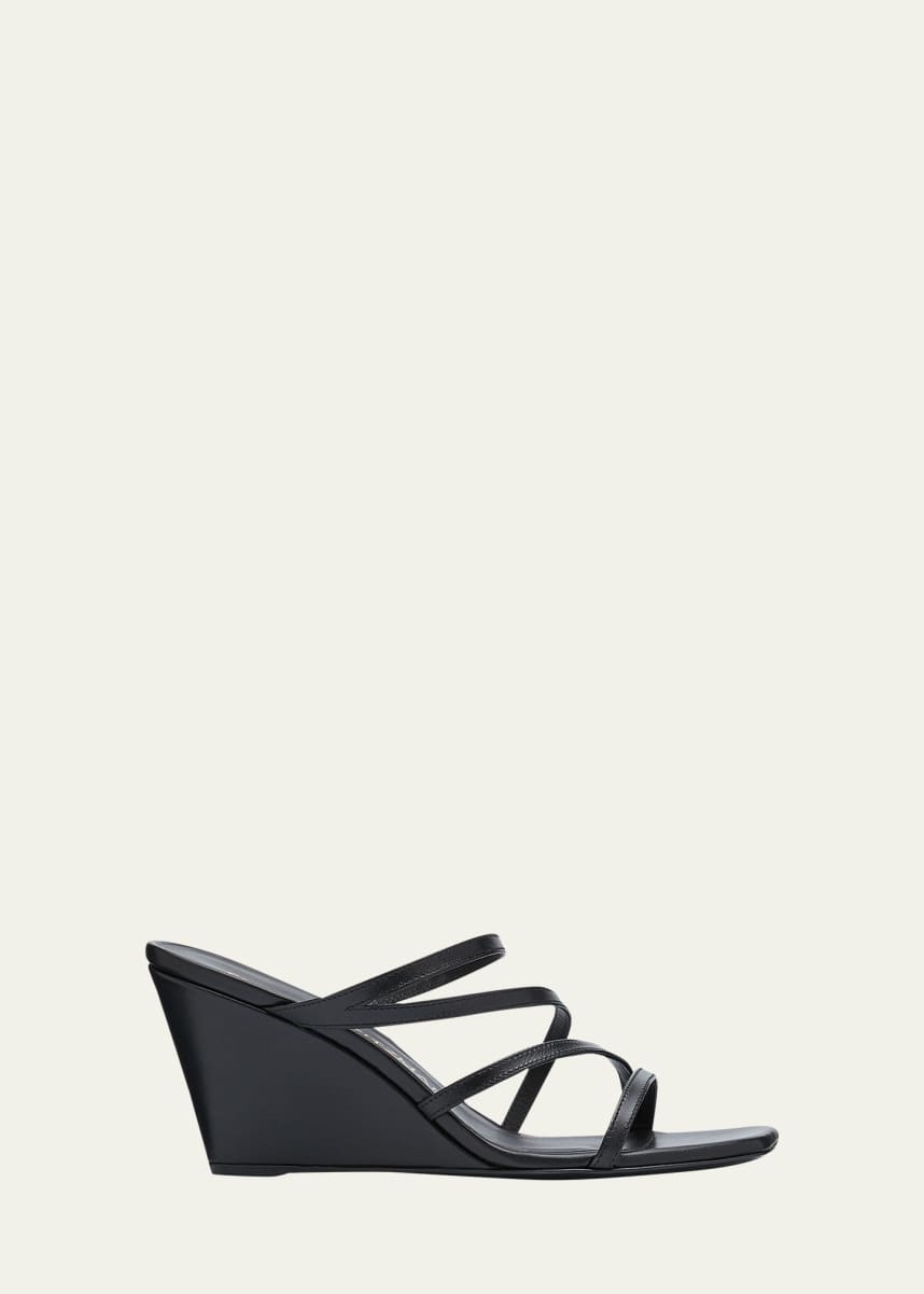 Stuart Weitzman Strapeze Four-Band Wedge Sandals
