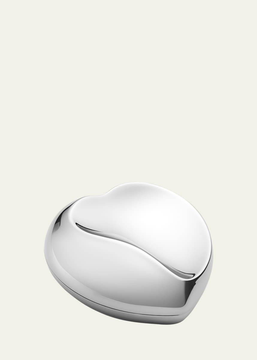 Georg Jensen Heart Bonbonniere Large Stainless Steel Box