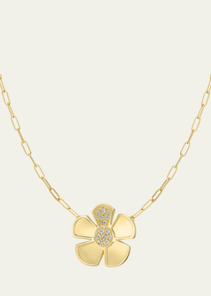 L. Klein 18k Gold Alessia Diamond Pendant Necklace