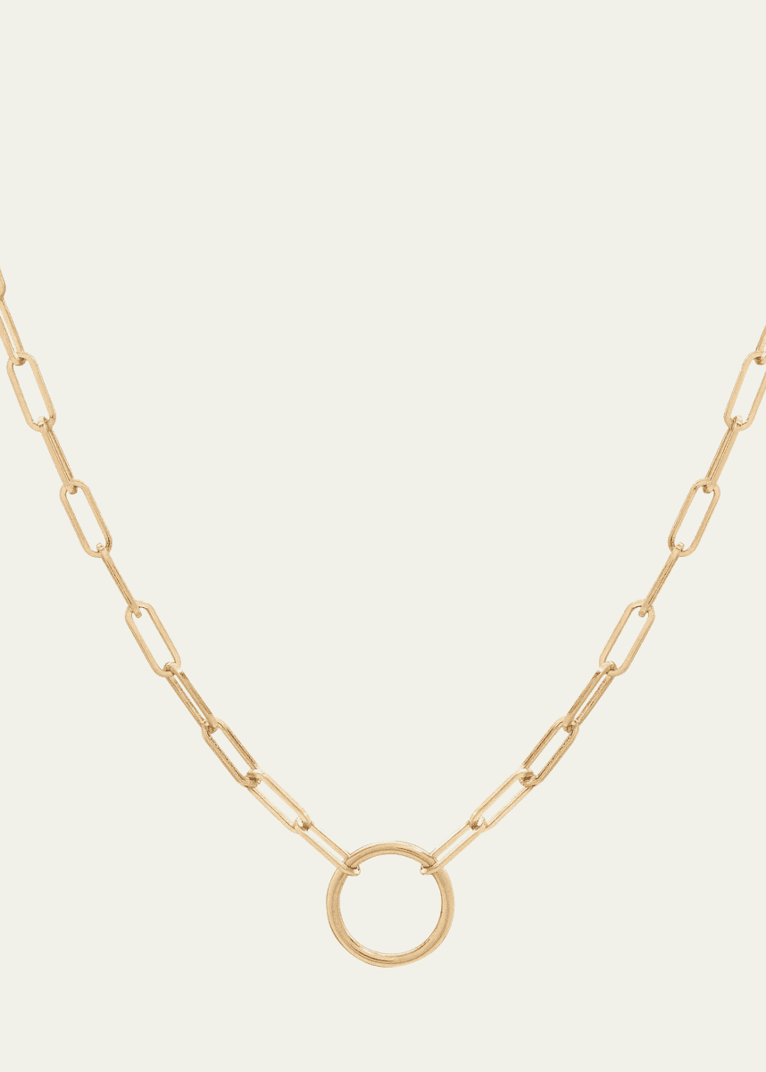 L. Klein 18K Gold Paperclip Chain Necklace