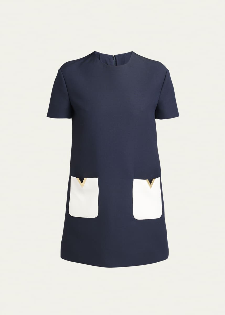 Valentino Garavani Monogram Print Zip-Up Mini Dress - Bergdorf Goodman