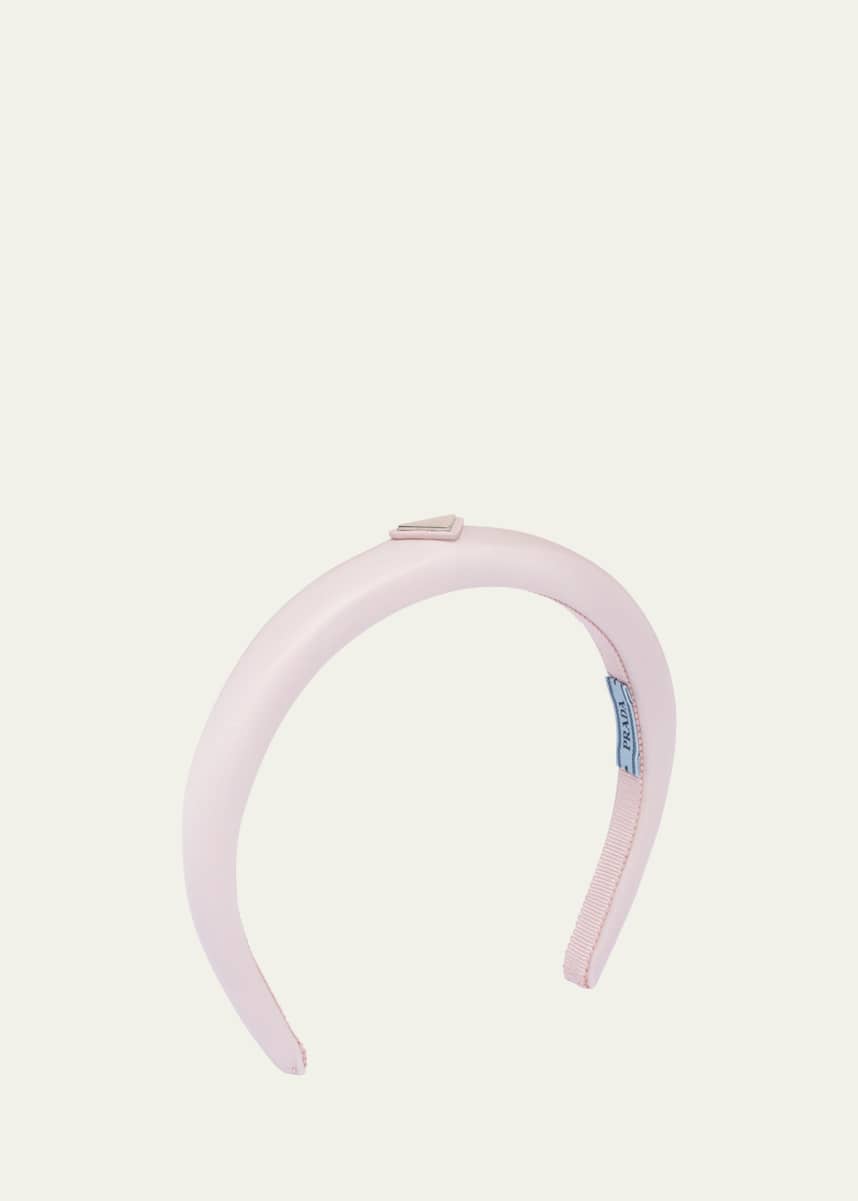 Prada Triangle Logo Nylon Headband