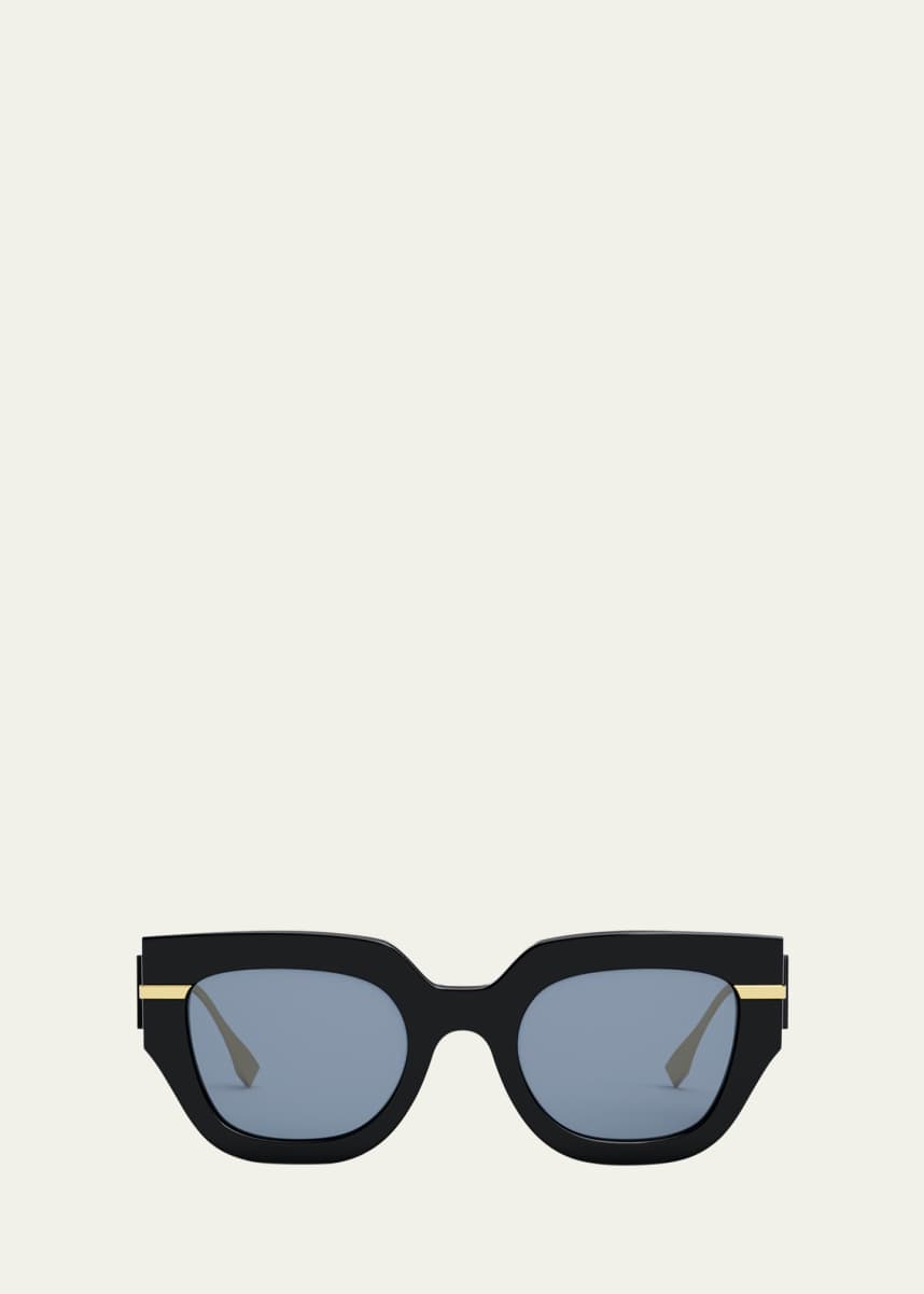 Fendi F Is Cat-eye Acetate And Metal Sunglasses