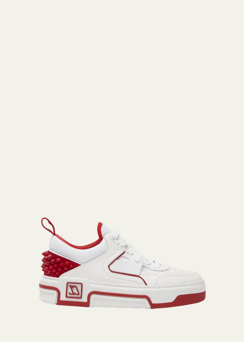 Christian Louboutin Astroloubi Donna Red Sole Leather Low-Top Sneakers