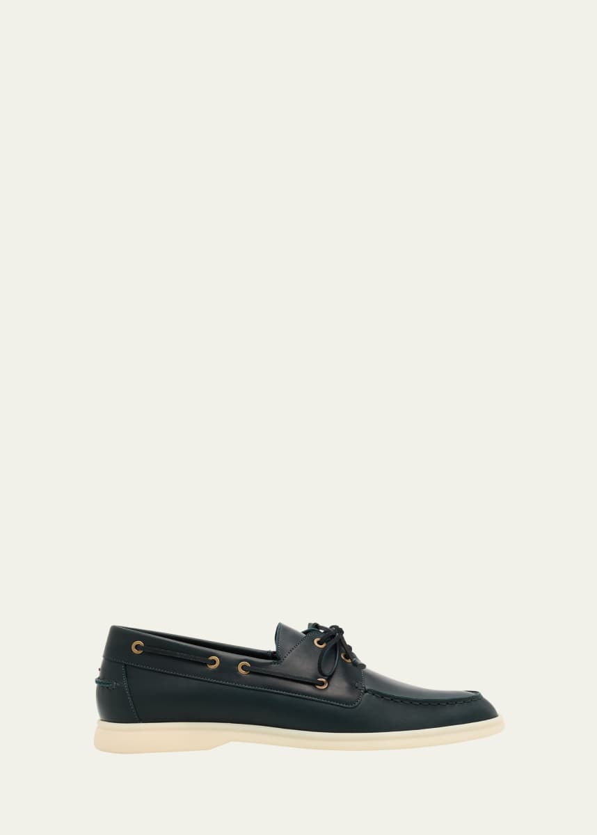 Loro Piana Men's Sea-Sail Walk Leather Boat Shoes