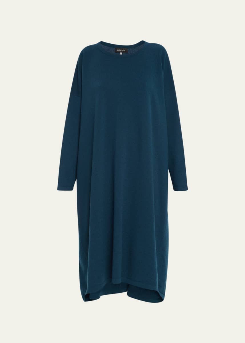 Eskandar Smaller Front Larger Back Round-Neck Dress