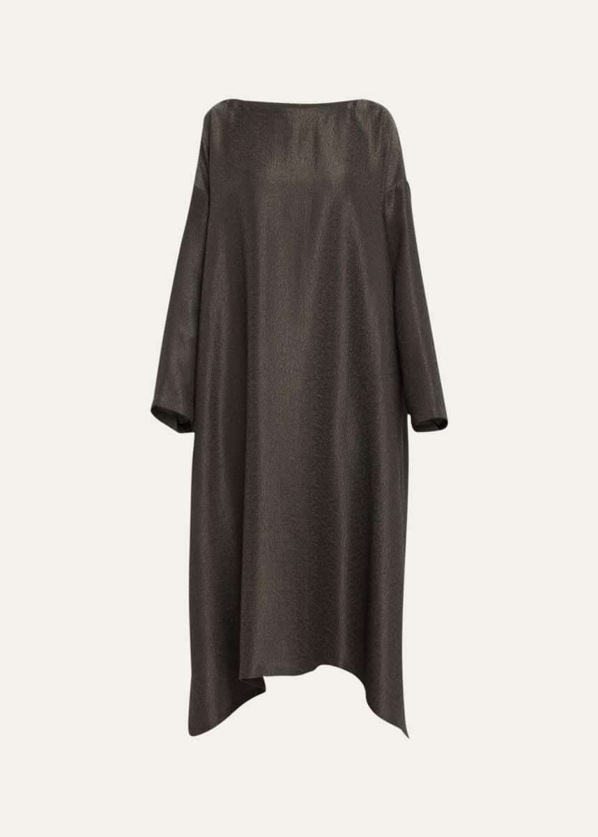 Eskandar Wide A-Line Scoop-Neck Maxi Dress