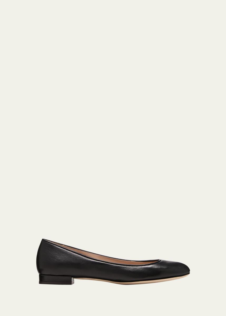 Ballerines Plates Cloutées Giuseppe Zanotti - Taille 35 (US 5) - Cuir Noir, Fabriqué En Italie - Neuf Avec Emballage