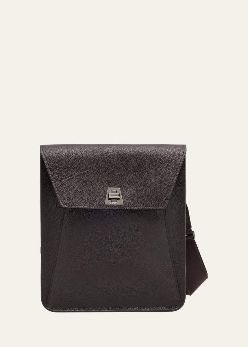 Akris Anouk Medium Flap Leather Messenger Bag