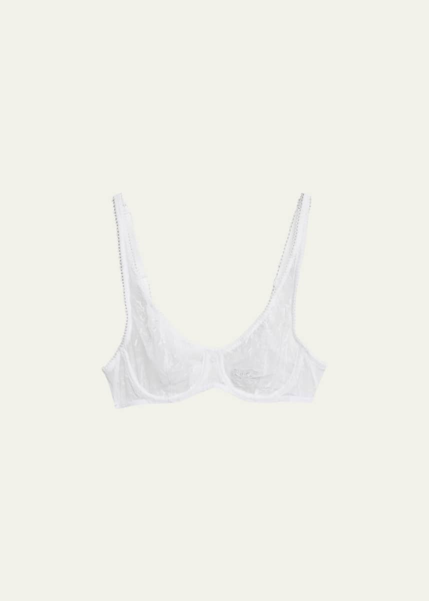 Simone Perele Opaline Embroidered Lace-Trim Tulle Bra