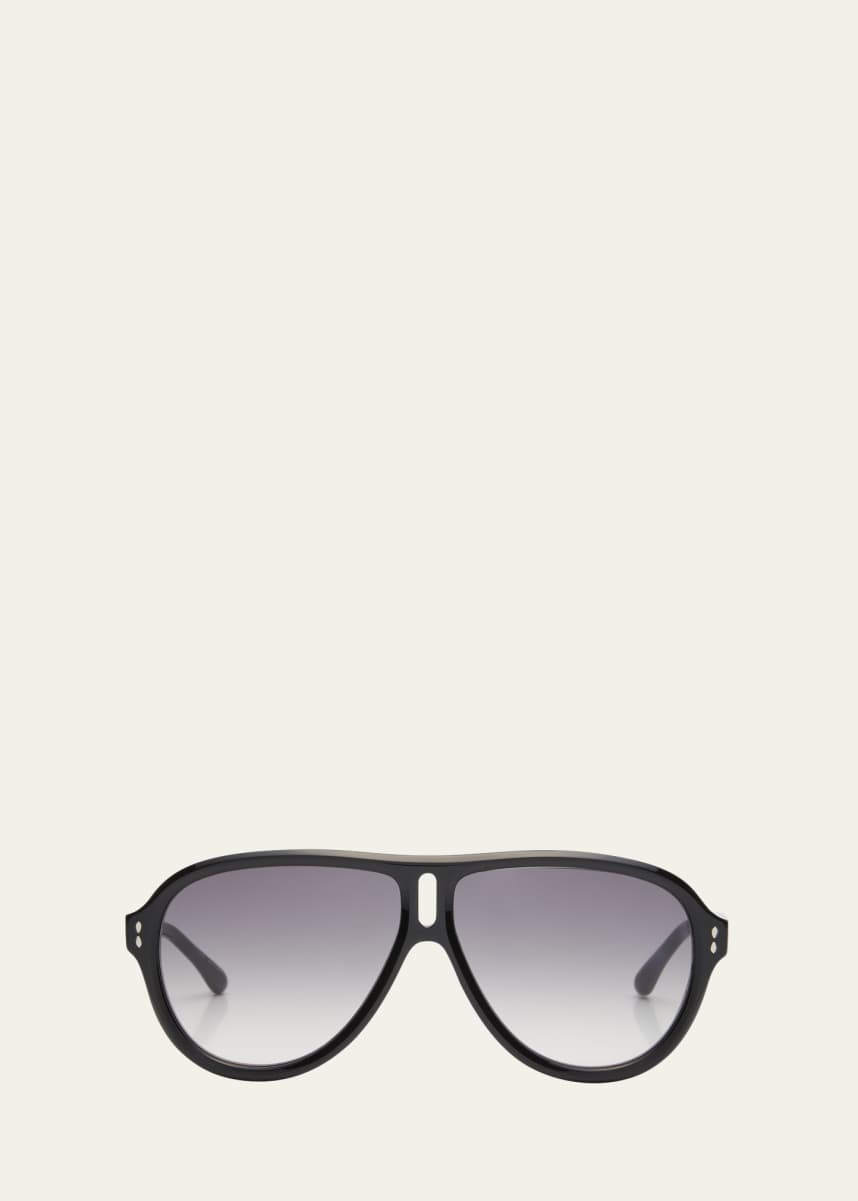 Isabel Marant Logo Acetate Aviator Sunglasses