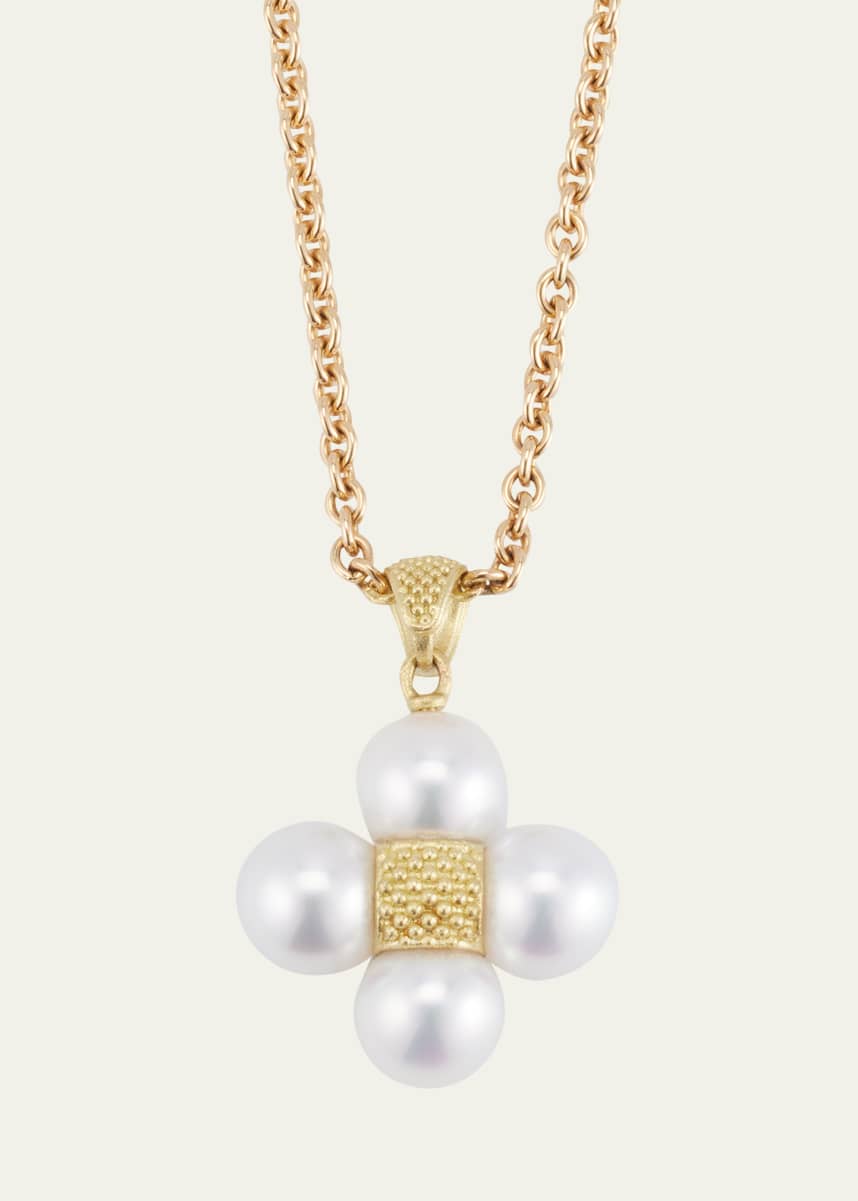 Paul Morelli 18K Yellow Gold Sequence Akoya Pearl Pendant
