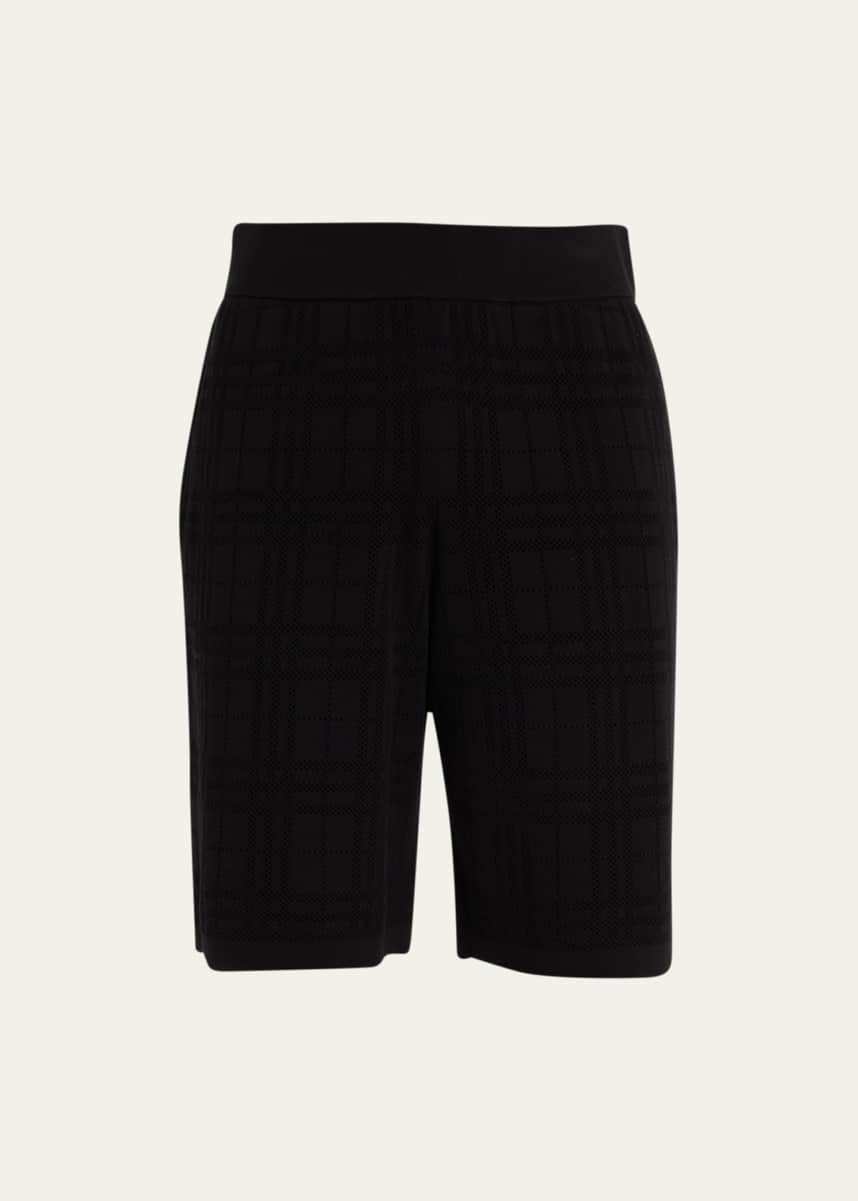 Burberry Men's Tonal Check Mesh Shorts