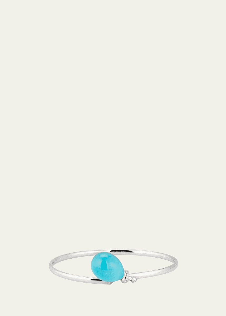 Vhernier Palloncini Turquoise Cuff Bracelet in 18K White Gold