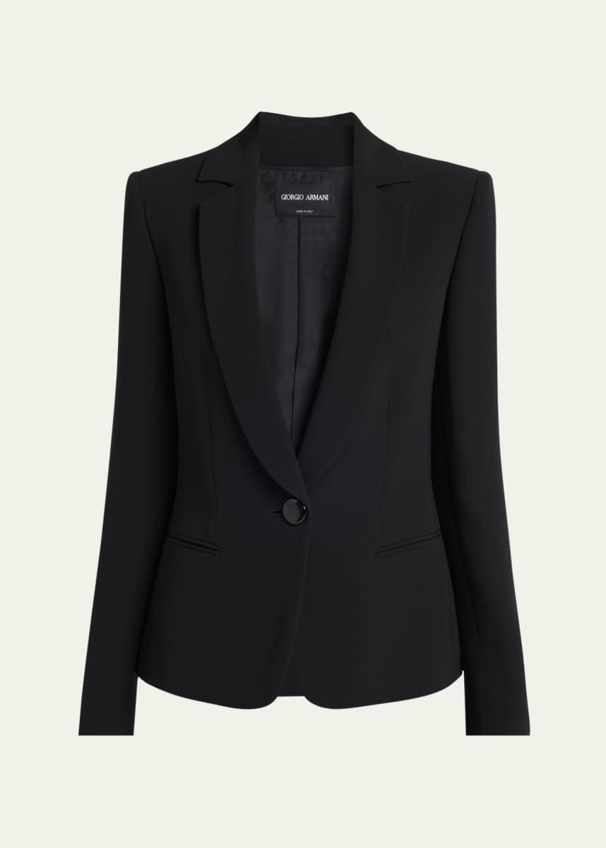 Giorgio Armani Cady Tailored Blazer Jacket