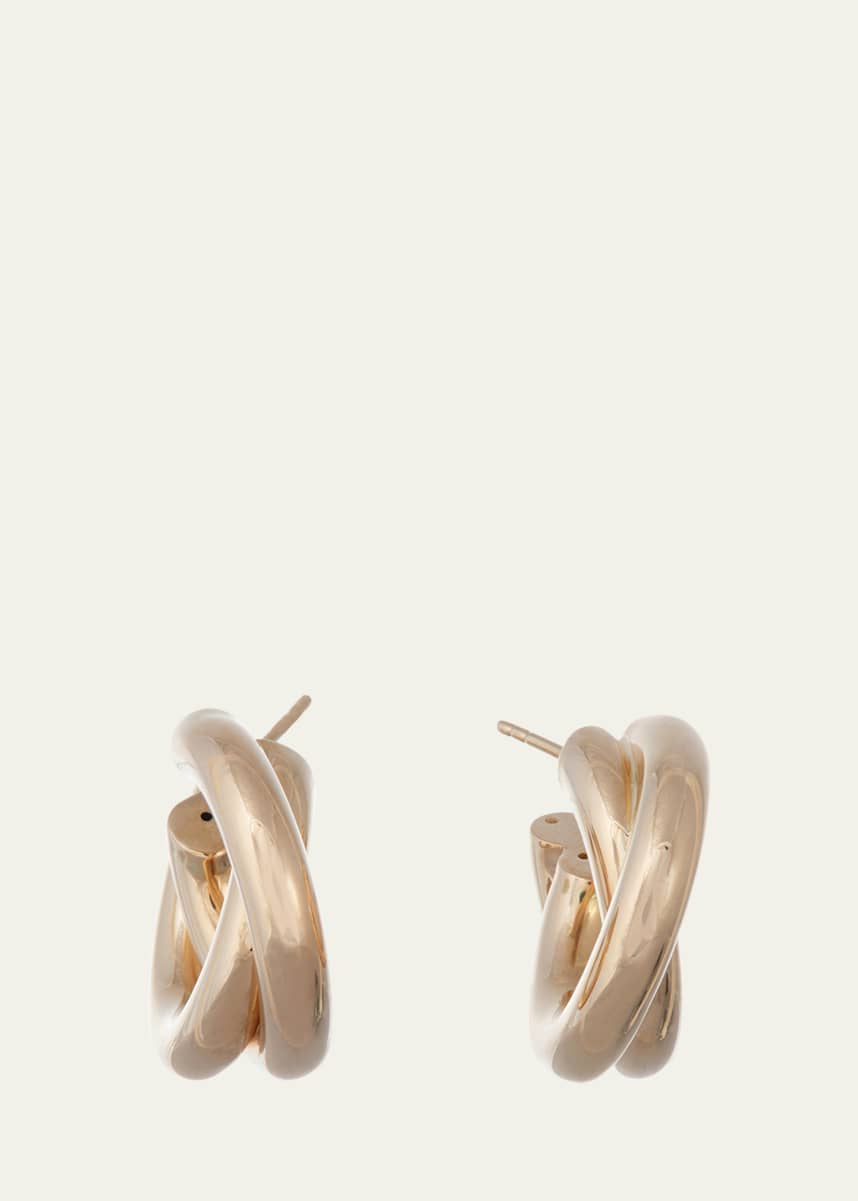 Sidney Garber 18K Yellow Gold Intertwined Hoop Earrings, 3cm
