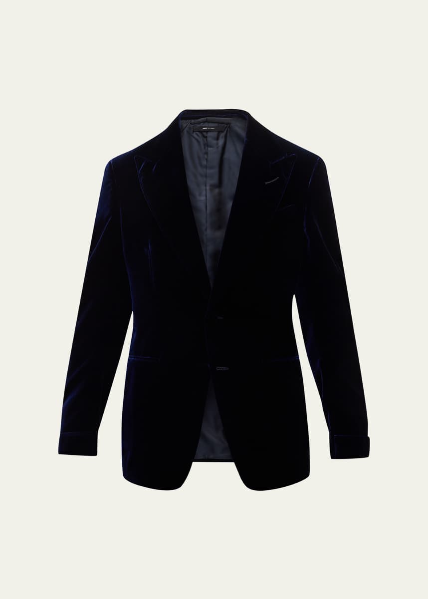 TOM FORD Men's Wool-Silk Velvet Cocktail Jacket