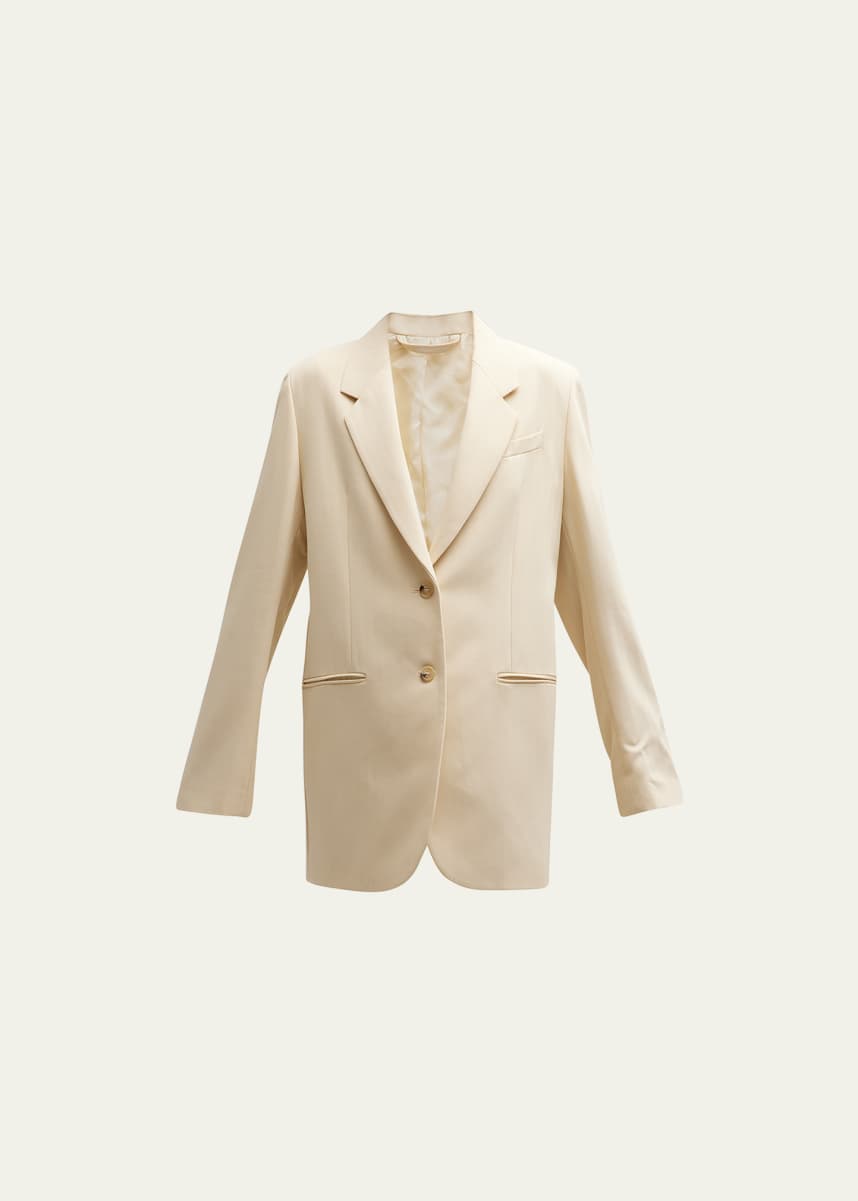 Toteme Tailored Herringbone Single-Breasted Suit Jacket
