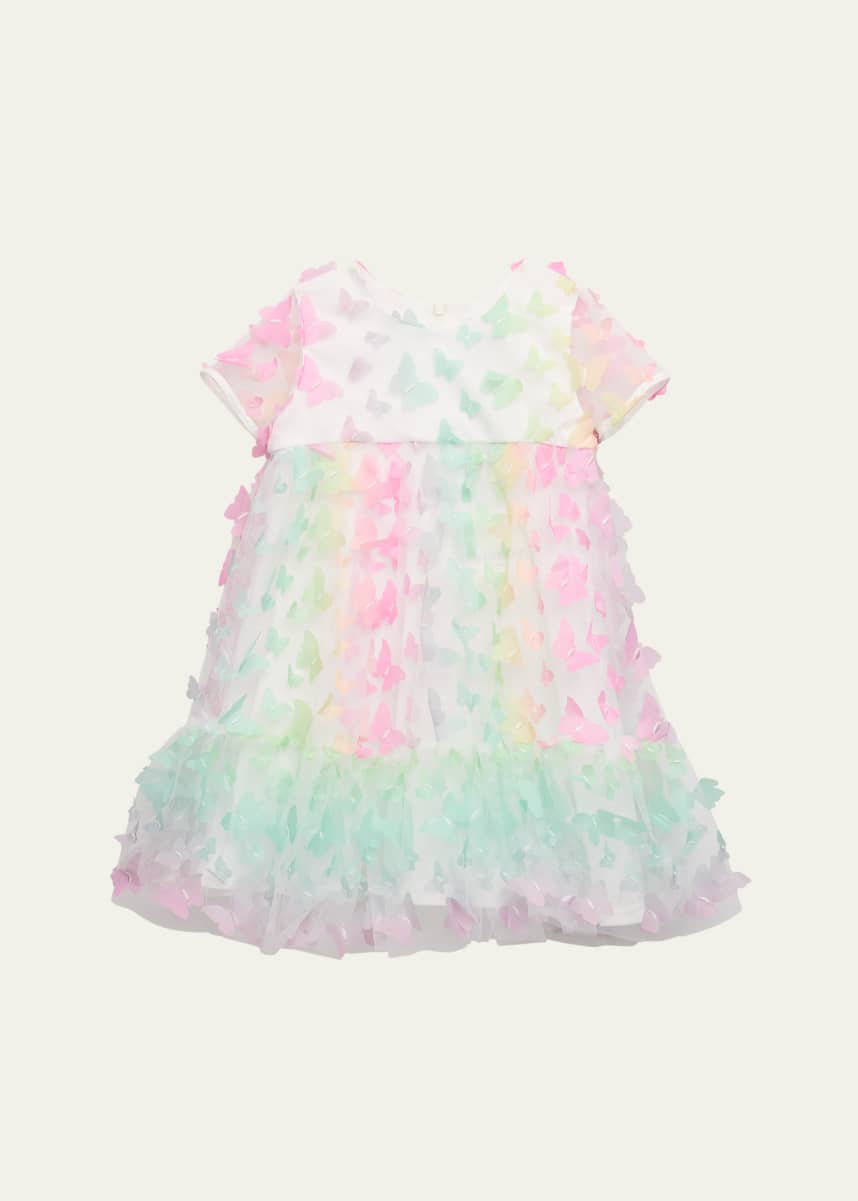 Bardot Junior Girl's 3D Butterfly Tiered Dress, Size 4-16
