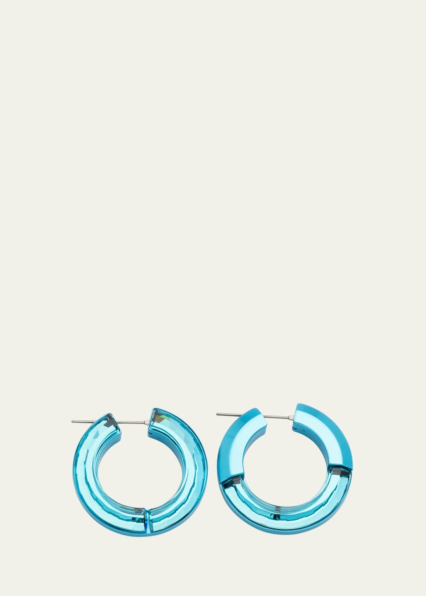 SWAROVSKI Lucent Hoop Earrings, Blue