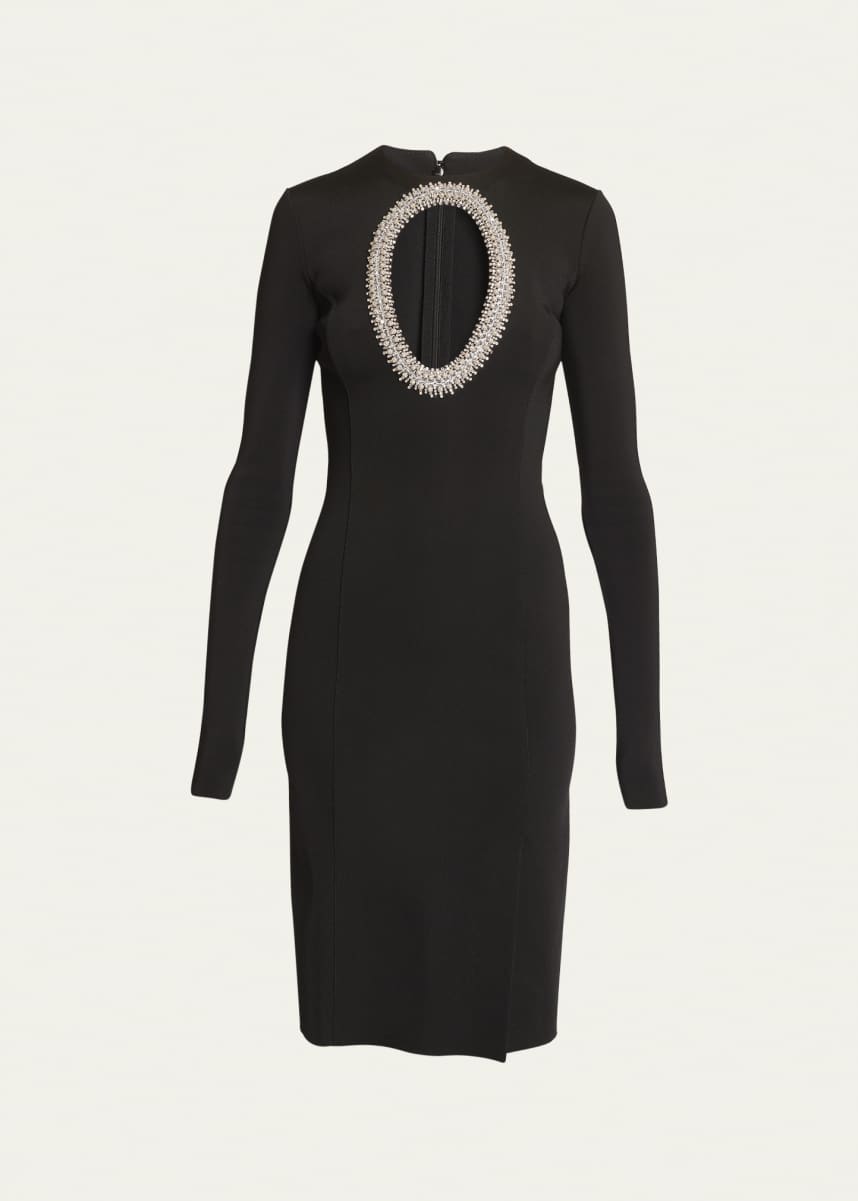 Givenchy Cutout Short Dress with Crystal Embellishment