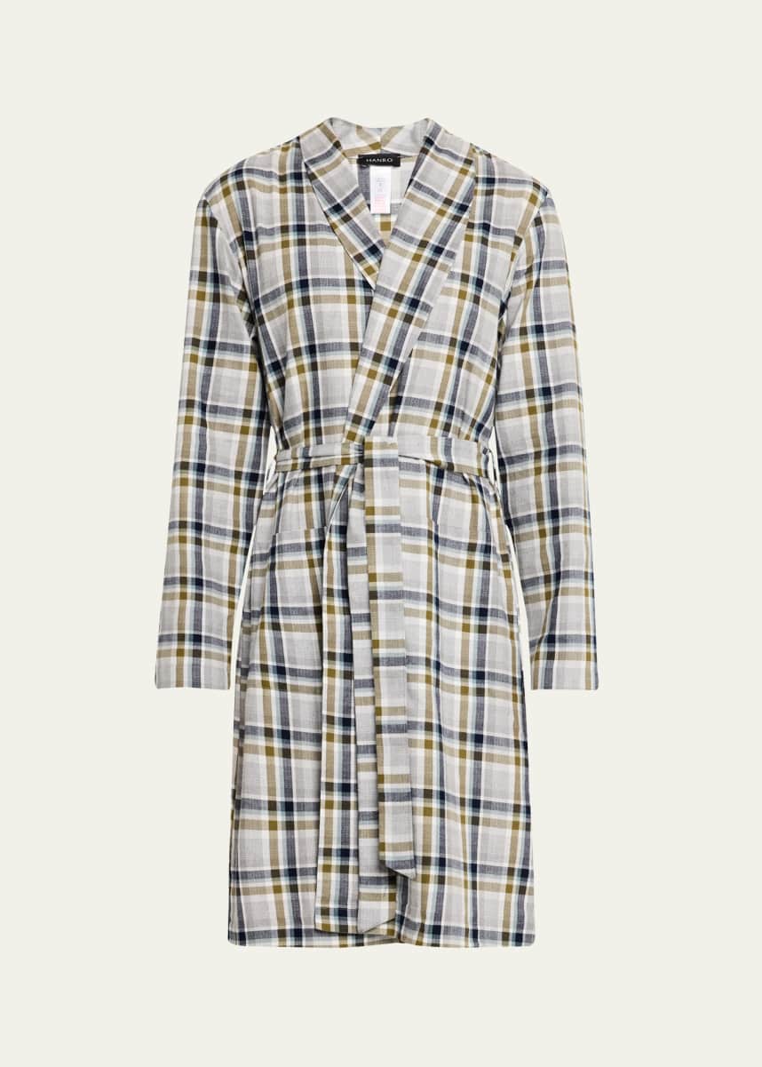 Hanro Men's Cozy Comfort Flannel Robe