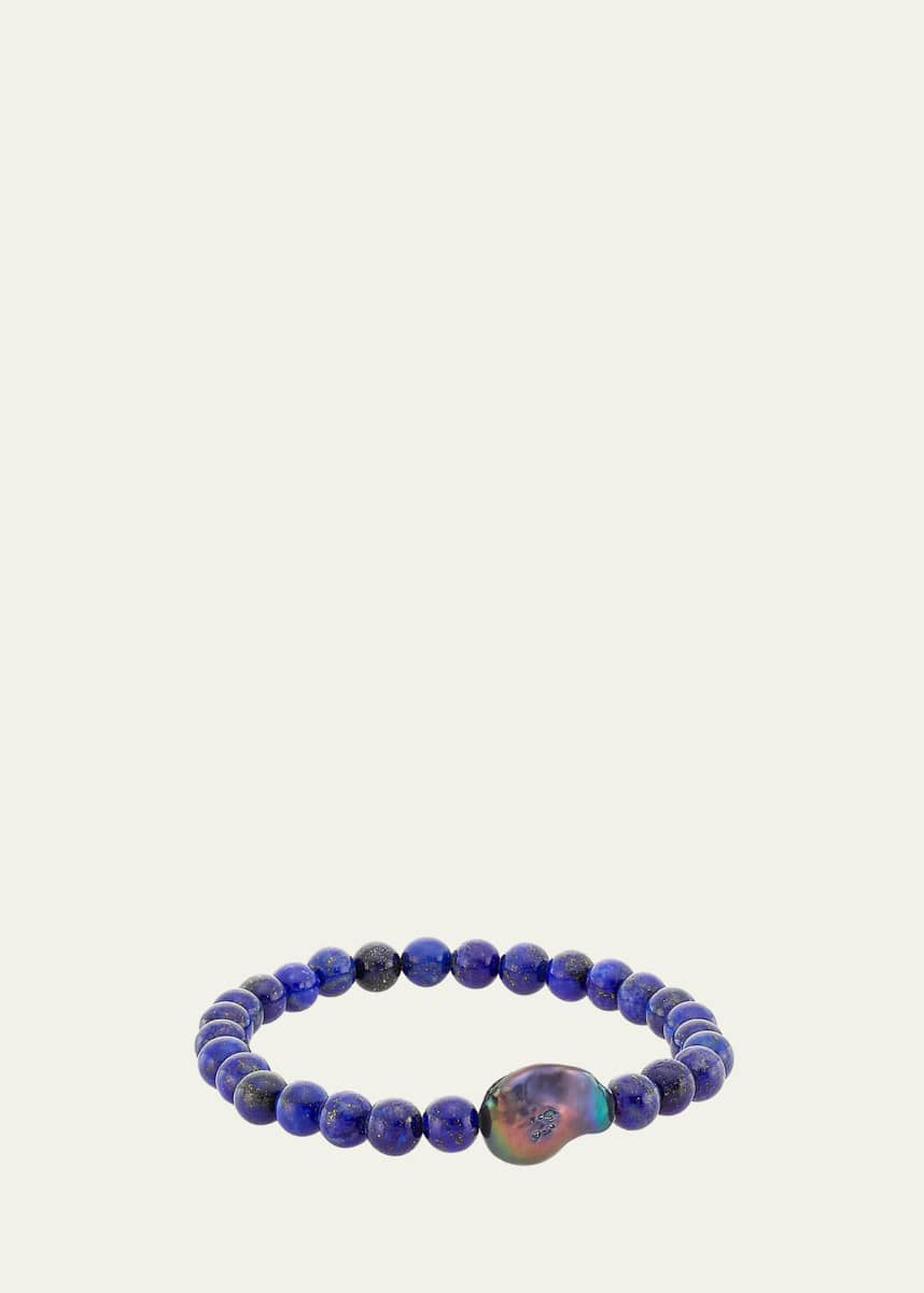 Paige Novick Venus South Sea Baroque Pearl and Lapis Bracelet