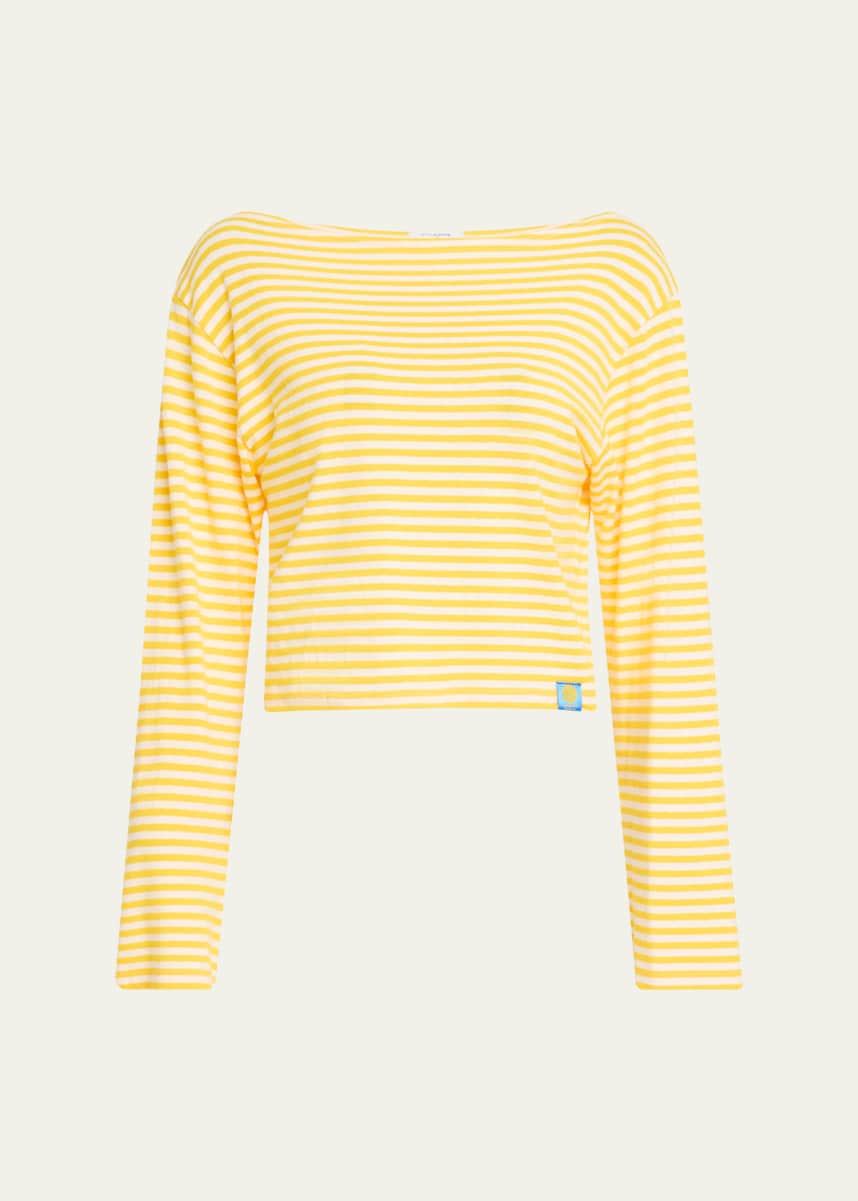 MOTHER The Skipper Bell Striped Top