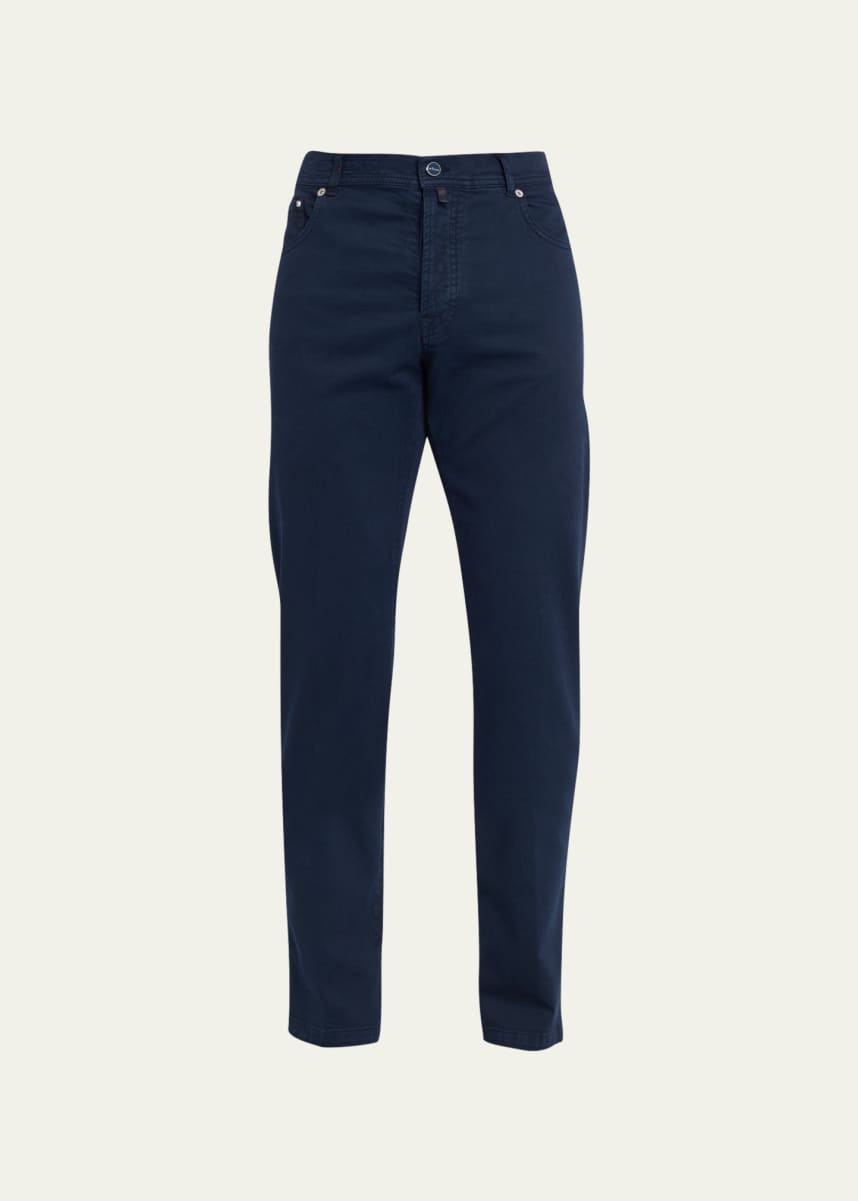 Kiton Men's Solid Cotton-Cashmere Jeans