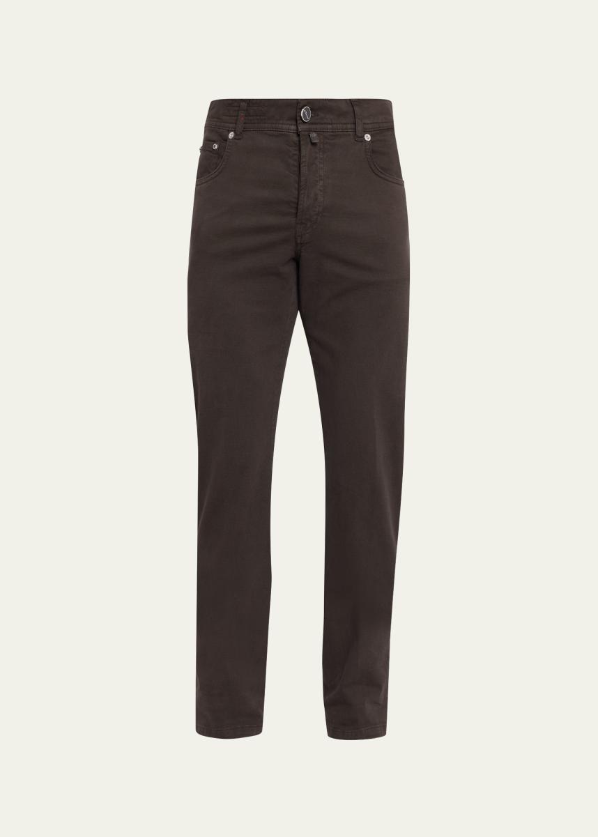 Pantalon Kiton Noir – Coton Cachemire Élasthanne – US 42 / EU 58 – Neuf Avec Étiquettes