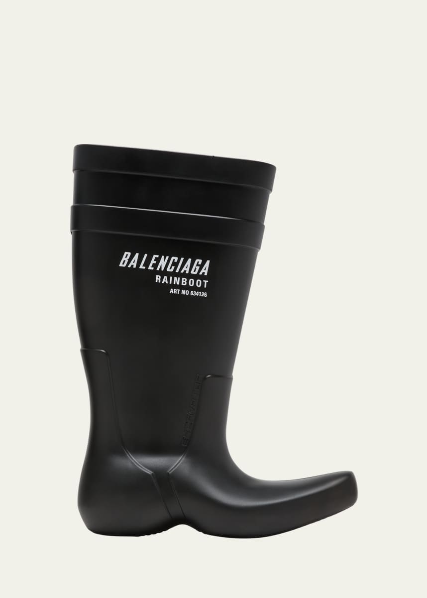 Balenciaga Men's Excavator Rubber Rain Boots