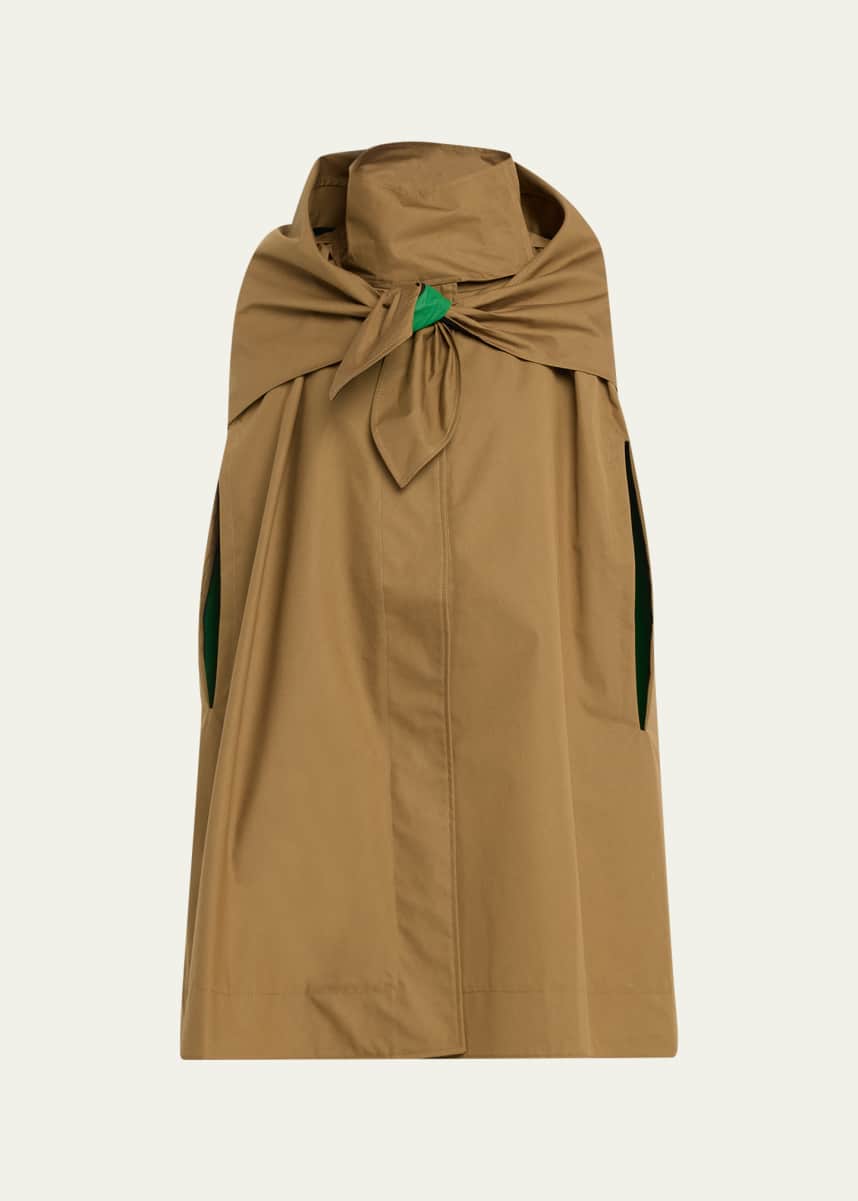 NACKIYE Lilibeth Scarf-Neck Cape Coat