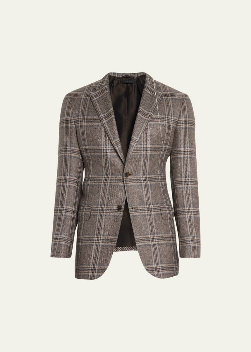 Thom Browne - Tartan Twill Patchwork Sack Sport Coat - 0 - Grey - Male