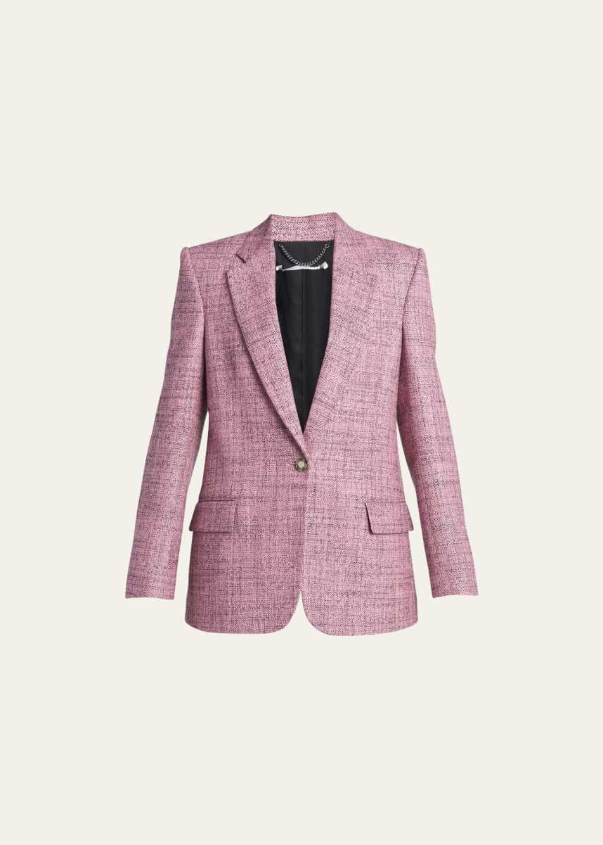 Stella McCartney Slim One-Button Blazer, Pink