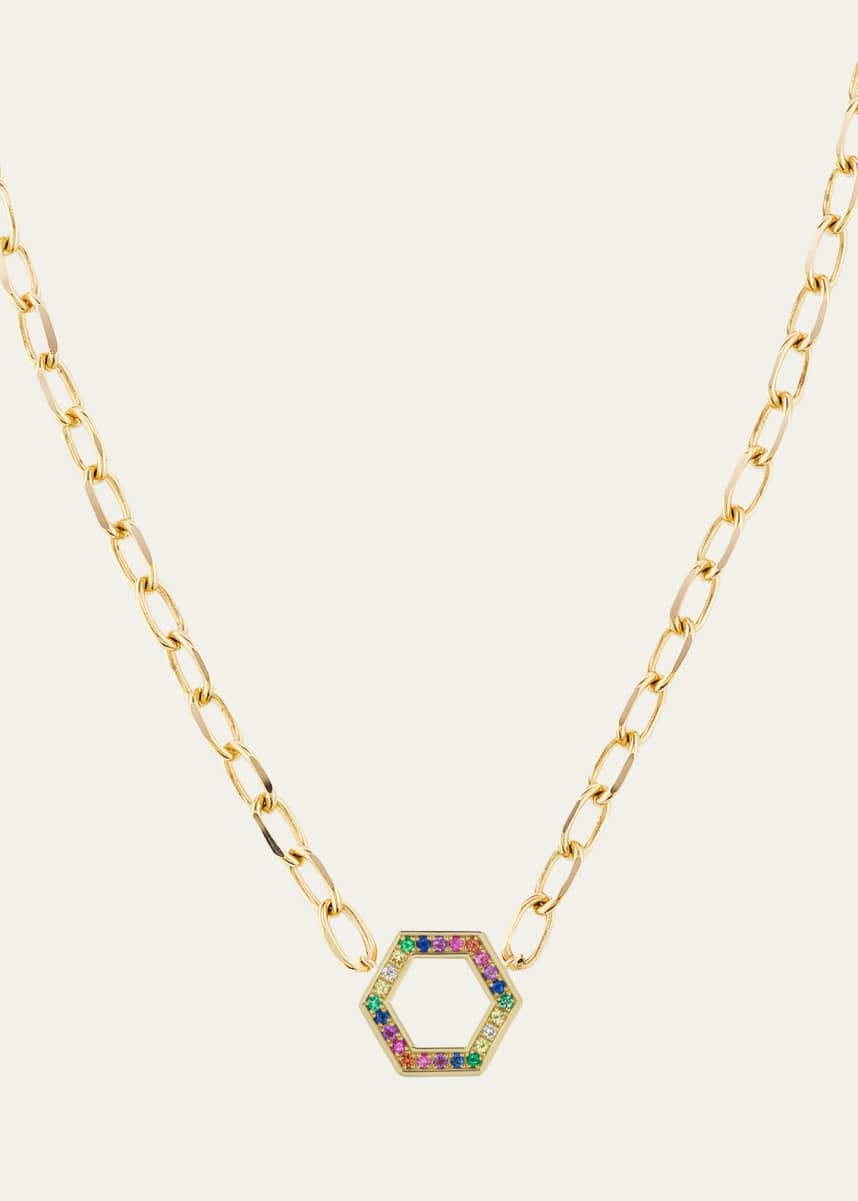 Harwell Godfrey Rainbow Hex Cable Chain Foundation Necklace, 18"L