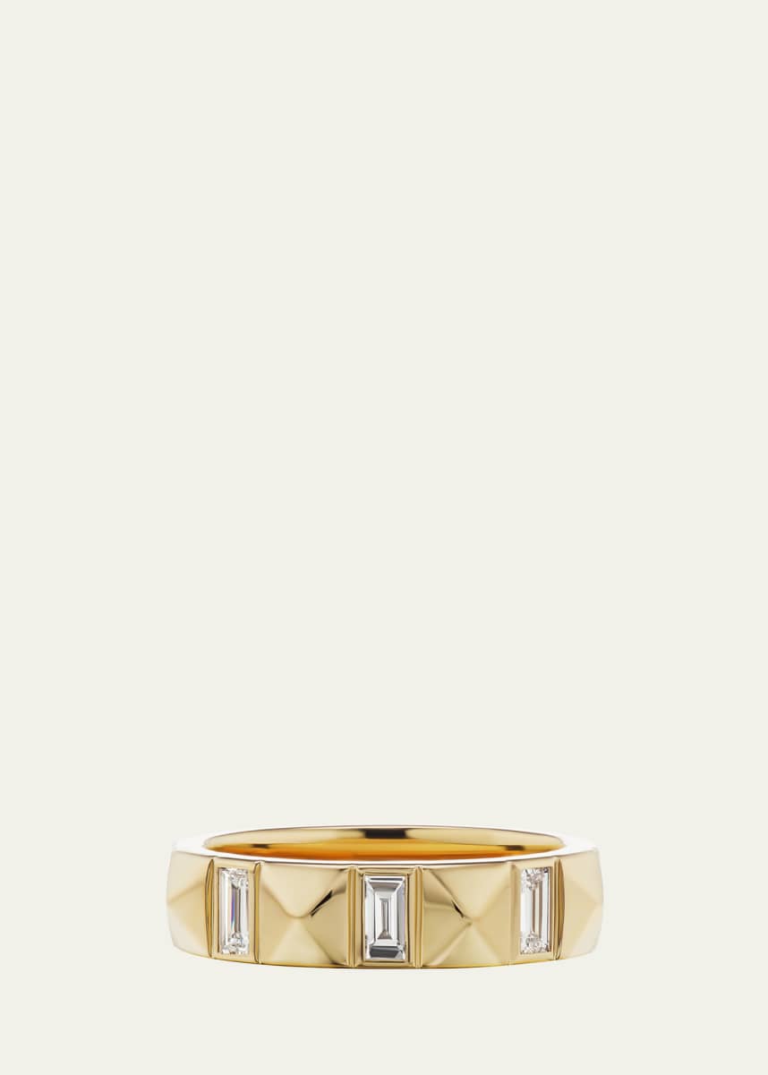 Harwell Godfrey 18K Diamond Pyramid Baguette Band
