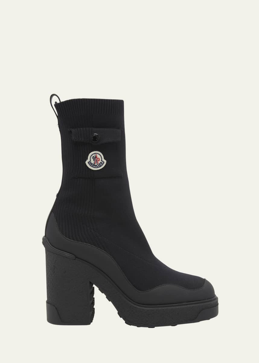 Moncler Splora Pocket Knit Ankle Boots