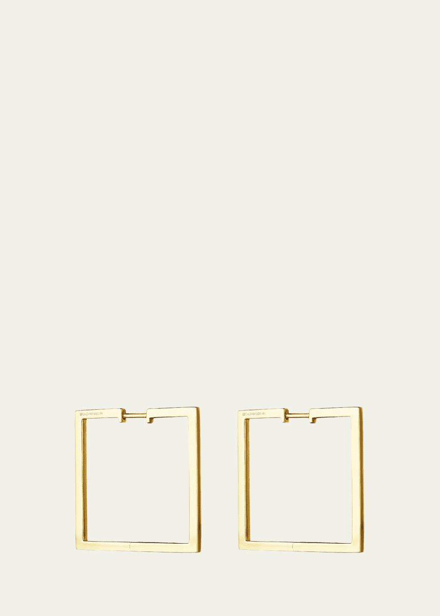 CADAR Yellow Gold Medium Fountain Hoop Earrings
