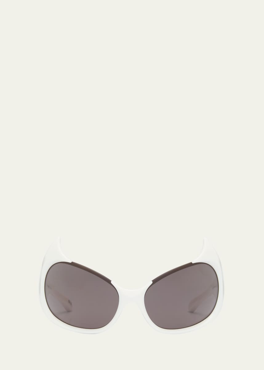 Balenciaga Gotham Injected Nylon Wrap Sunglasses