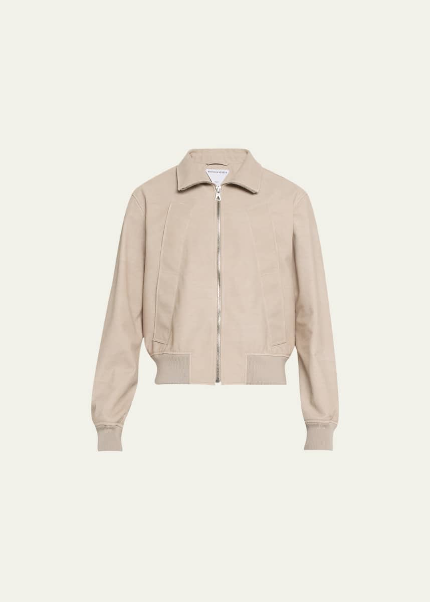 Bottega Veneta Men's Printed Nubuck Blouson Jacket