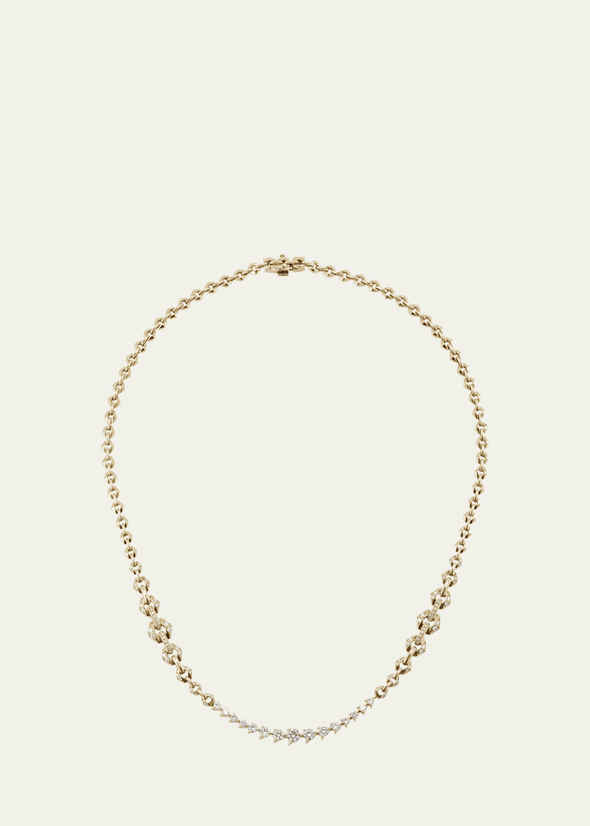 Dries Criel 18k Yellow Gold Flow Bond Diamond Necklace