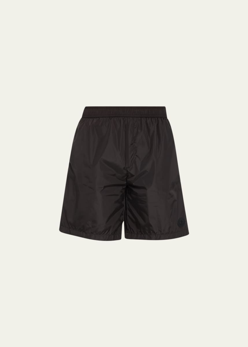 Moncler Men's Nylon Boardshorts with Side Logo